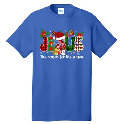 Jesus Is The Reason For The Season Christian Candy Cane Xmas Gift Tall T-Shirt