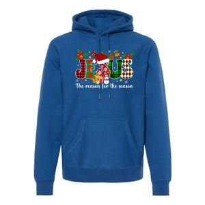 Jesus Is The Reason For The Season Christian Candy Cane Xmas Gift Premium Hoodie