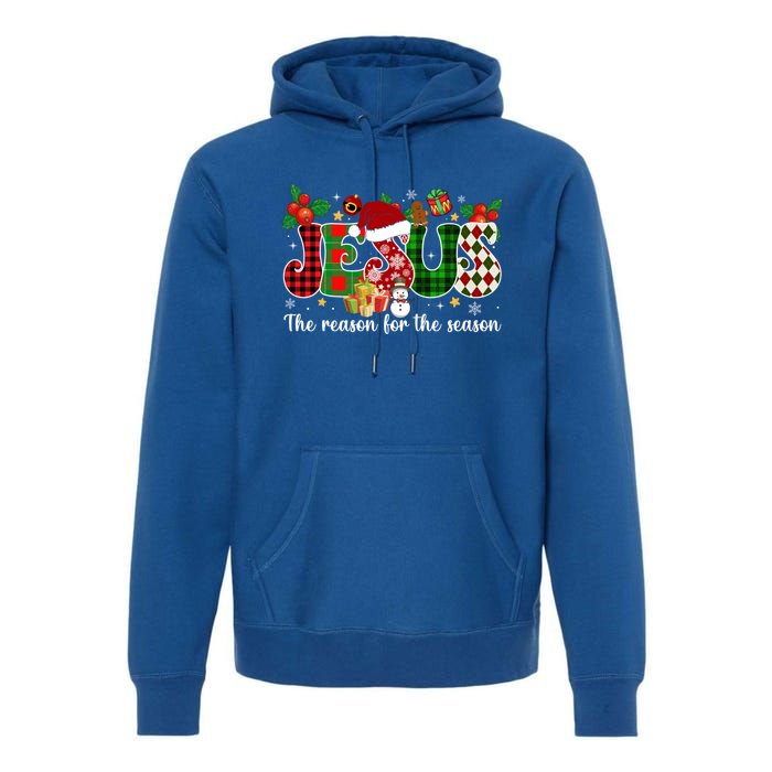 Jesus Is The Reason For The Season Christian Candy Cane Xmas Gift Premium Hoodie