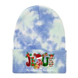 Jesus Is The Reason For The Season Christian Candy Cane Xmas Gift Tie Dye 12in Knit Beanie