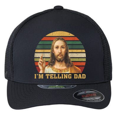 Jesus IM Telling Dad Flexfit Unipanel Trucker Cap