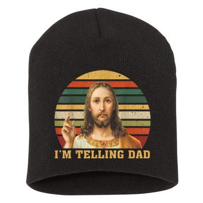 Jesus IM Telling Dad Short Acrylic Beanie