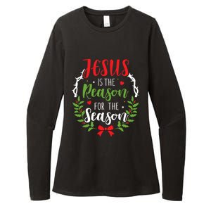 Jesus Is The Reason For The Season Christian Christmas Gift Womens CVC Long Sleeve Shirt