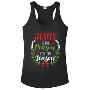 Jesus Is The Reason For The Season Christian Christmas Gift Ladies PosiCharge Competitor Racerback Tank