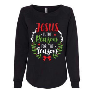 Jesus Is The Reason For The Season Christian Christmas Gift Womens California Wash Sweatshirt