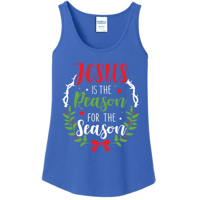 Jesus Is The Reason For The Season Christian Christmas Gift Ladies Essential Tank