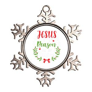 Jesus Is The Reason For The Season Christian Christmas Gift Metallic Star Ornament