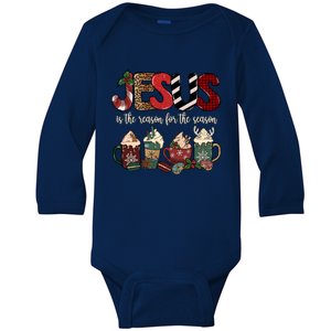 Jesus Is The Reason For The Season For Christmas Christian Meaningful Gift Baby Long Sleeve Bodysuit