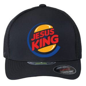 Jesus Is The King Logo Flexfit Unipanel Trucker Cap