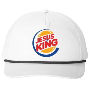 Jesus Is The King Logo Snapback Five-Panel Rope Hat