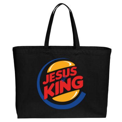 Jesus Is The King Logo Cotton Canvas Jumbo Tote