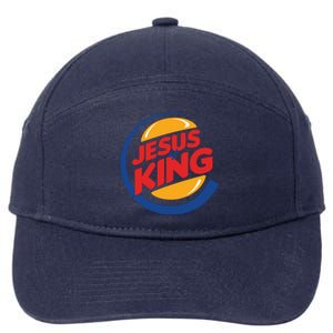 Jesus Is The King Logo 7-Panel Snapback Hat