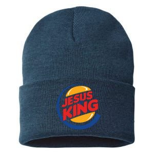 Jesus Is The King Logo Sustainable Knit Beanie