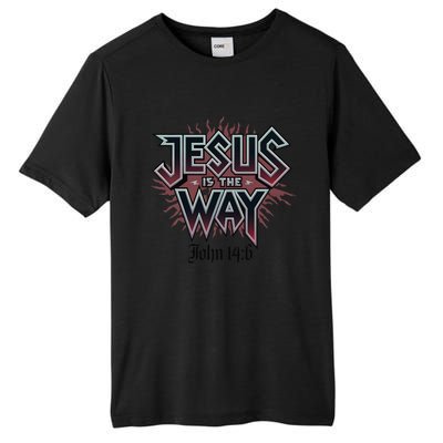 Jesus Is The Way John 146 Bold Design Tall Fusion ChromaSoft Performance T-Shirt