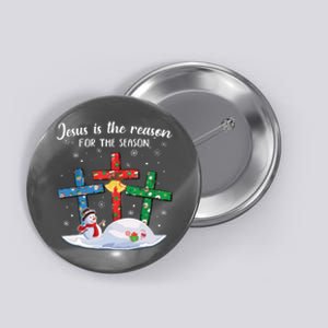 Jesus Is The Reason For The Season Christian Christmas Xmas Button