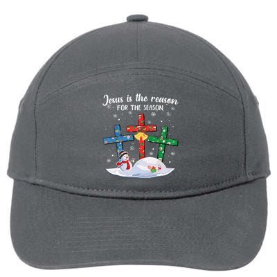 Jesus Is The Reason For The Season Christian Christmas Xmas 7-Panel Snapback Hat