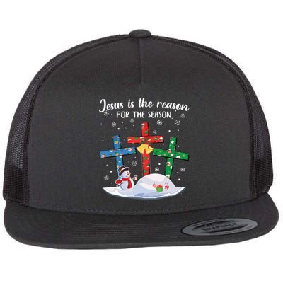 Jesus Is The Reason For The Season Christian Christmas Xmas Flat Bill Trucker Hat