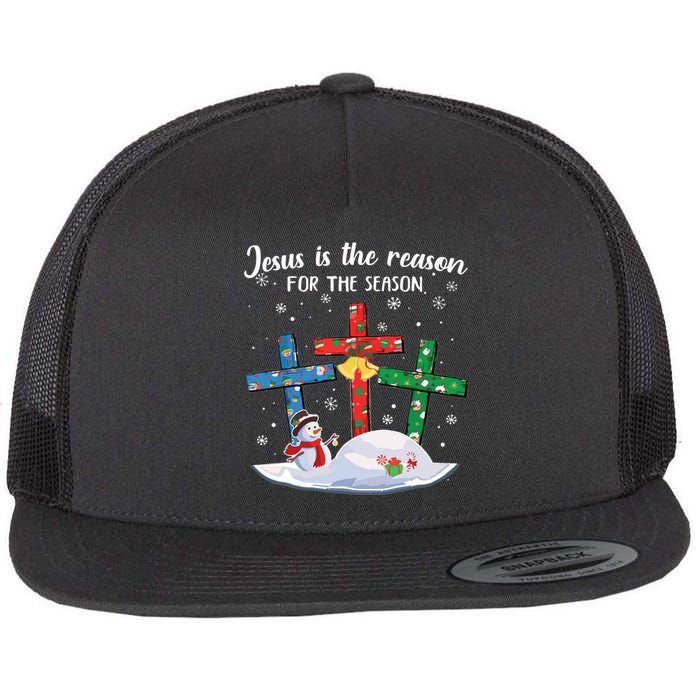 Jesus Is The Reason For The Season Christian Christmas Xmas Flat Bill Trucker Hat