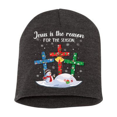 Jesus Is The Reason For The Season Christian Christmas Xmas Short Acrylic Beanie