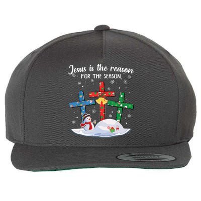 Jesus Is The Reason For The Season Christian Christmas Xmas Wool Snapback Cap