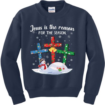 Jesus Is The Reason For The Season Christian Christmas Xmas Kids Sweatshirt