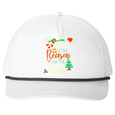 Jesus Is The Reason For The Season Ugly Christmas Sweater Great Gift Snapback Five-Panel Rope Hat