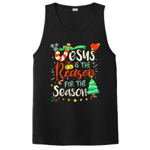 Jesus Is The Reason For The Season Ugly Christmas Sweater Great Gift PosiCharge Competitor Tank