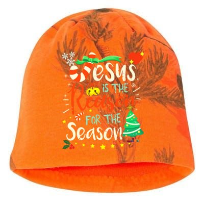 Jesus Is The Reason For The Season Ugly Christmas Sweater Great Gift Kati - Camo Knit Beanie