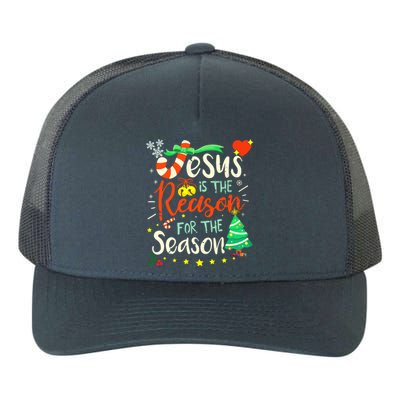 Jesus Is The Reason For The Season Ugly Christmas Sweater Great Gift Yupoong Adult 5-Panel Trucker Hat