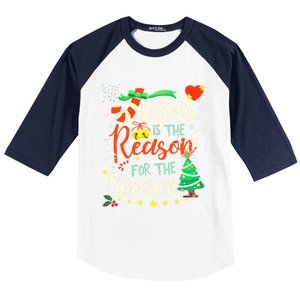 Jesus Is The Reason For The Season Ugly Christmas Sweater Great Gift Baseball Sleeve Shirt