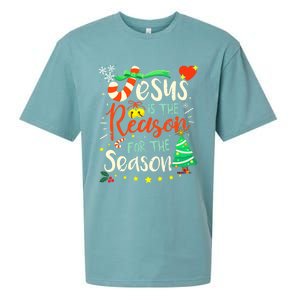 Jesus Is The Reason For The Season Ugly Christmas Sweater Great Gift Sueded Cloud Jersey T-Shirt