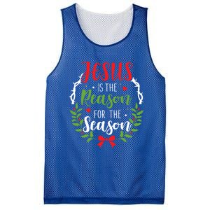 Jesus Is The Reason For The Season Christian Christmas Cute Gift Mesh Reversible Basketball Jersey Tank