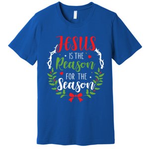 Jesus Is The Reason For The Season Christian Christmas Cute Gift Premium T-Shirt