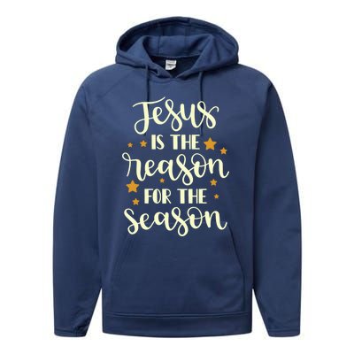 Jesus Is The Reason For The Season God Christmas Gift Performance Fleece Hoodie