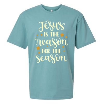 Jesus Is The Reason For The Season God Christmas Gift Sueded Cloud Jersey T-Shirt