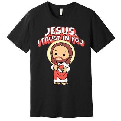 Jesus I Trust In You Divine Mercy Cute Catholic Premium T-Shirt