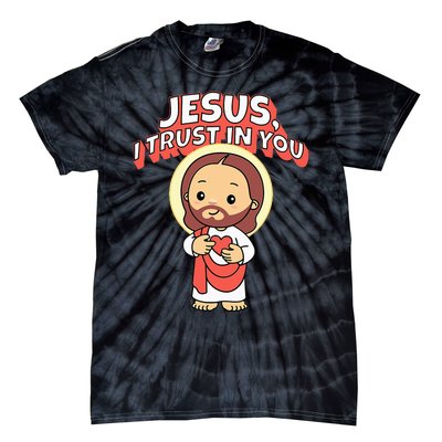 Jesus I Trust In You Divine Mercy Cute Catholic Tie-Dye T-Shirt