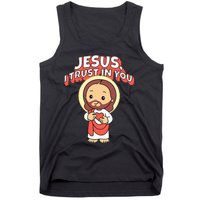 Jesus I Trust In You Divine Mercy Cute Catholic Tank Top