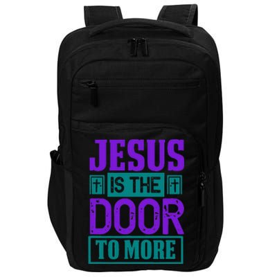 Jesus Is The Door To More Impact Tech Backpack