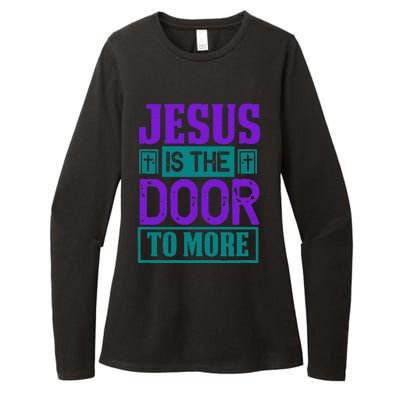 Jesus Is The Door To More Womens CVC Long Sleeve Shirt