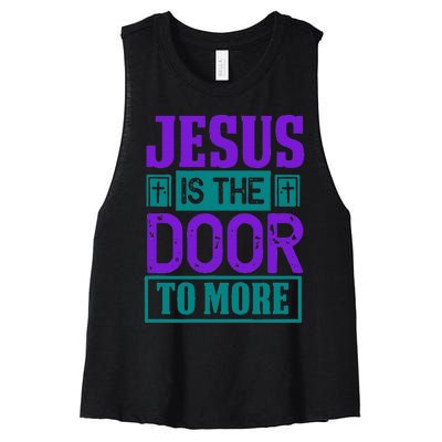 Jesus Is The Door To More Women's Racerback Cropped Tank