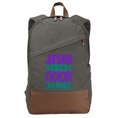 Jesus Is The Door To More Cotton Canvas Backpack