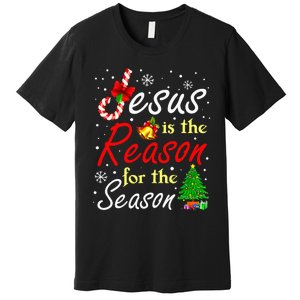 Jesus Is The Reason For The Season Funny Christmas Pajamas Premium T-Shirt