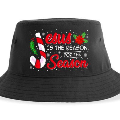 Jesus Is The Reason For The Season Christian Christmas Party Sustainable Bucket Hat