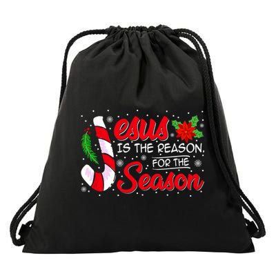 Jesus Is The Reason For The Season Christian Christmas Party Drawstring Bag