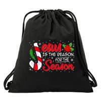 Jesus Is The Reason For The Season Christian Christmas Party Drawstring Bag