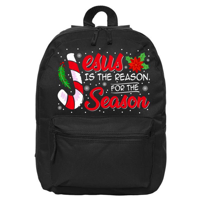 Jesus Is The Reason For The Season Christian Christmas Party 16 in Basic Backpack