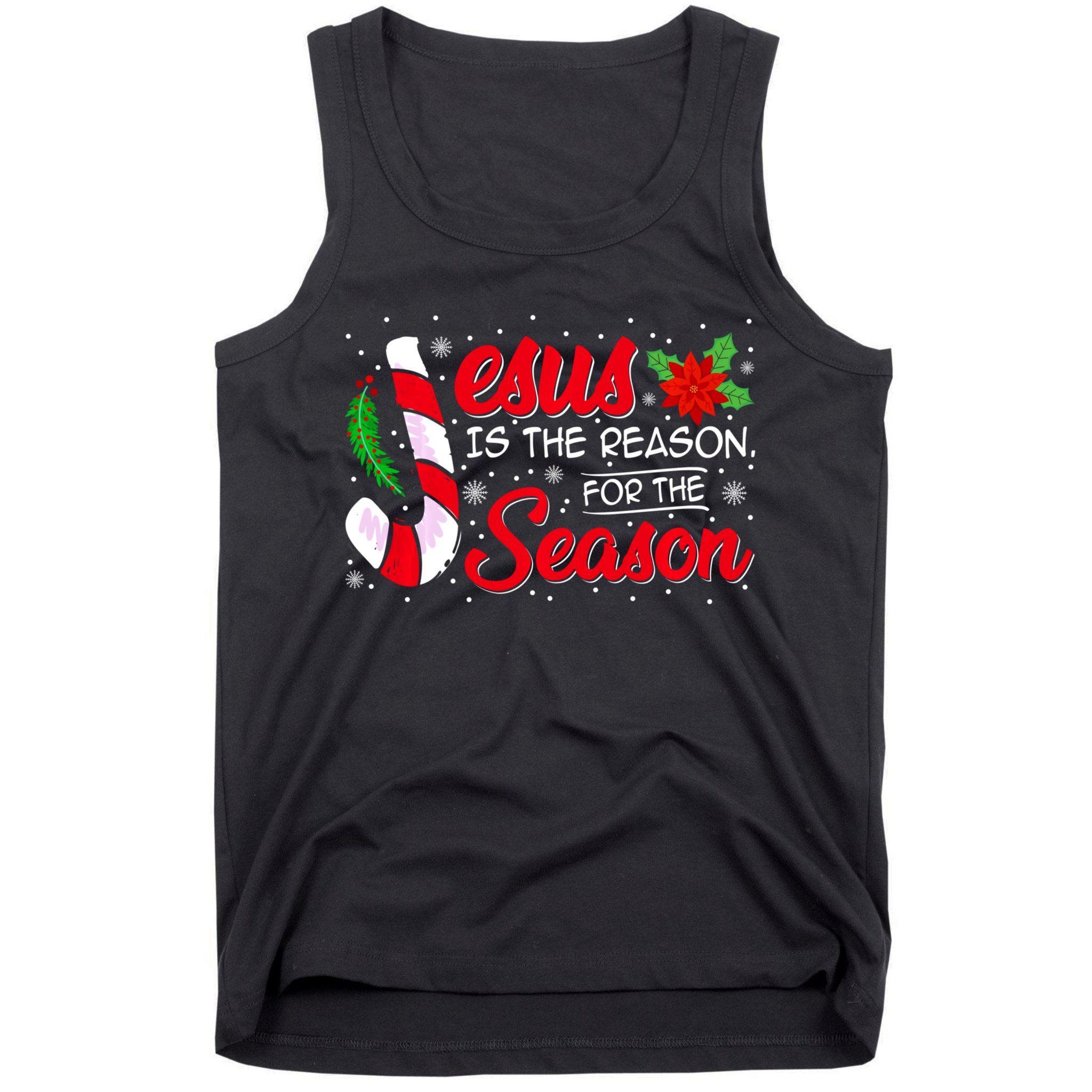 Jesus Is The Reason For The Season Christian Christmas Party Tank Top