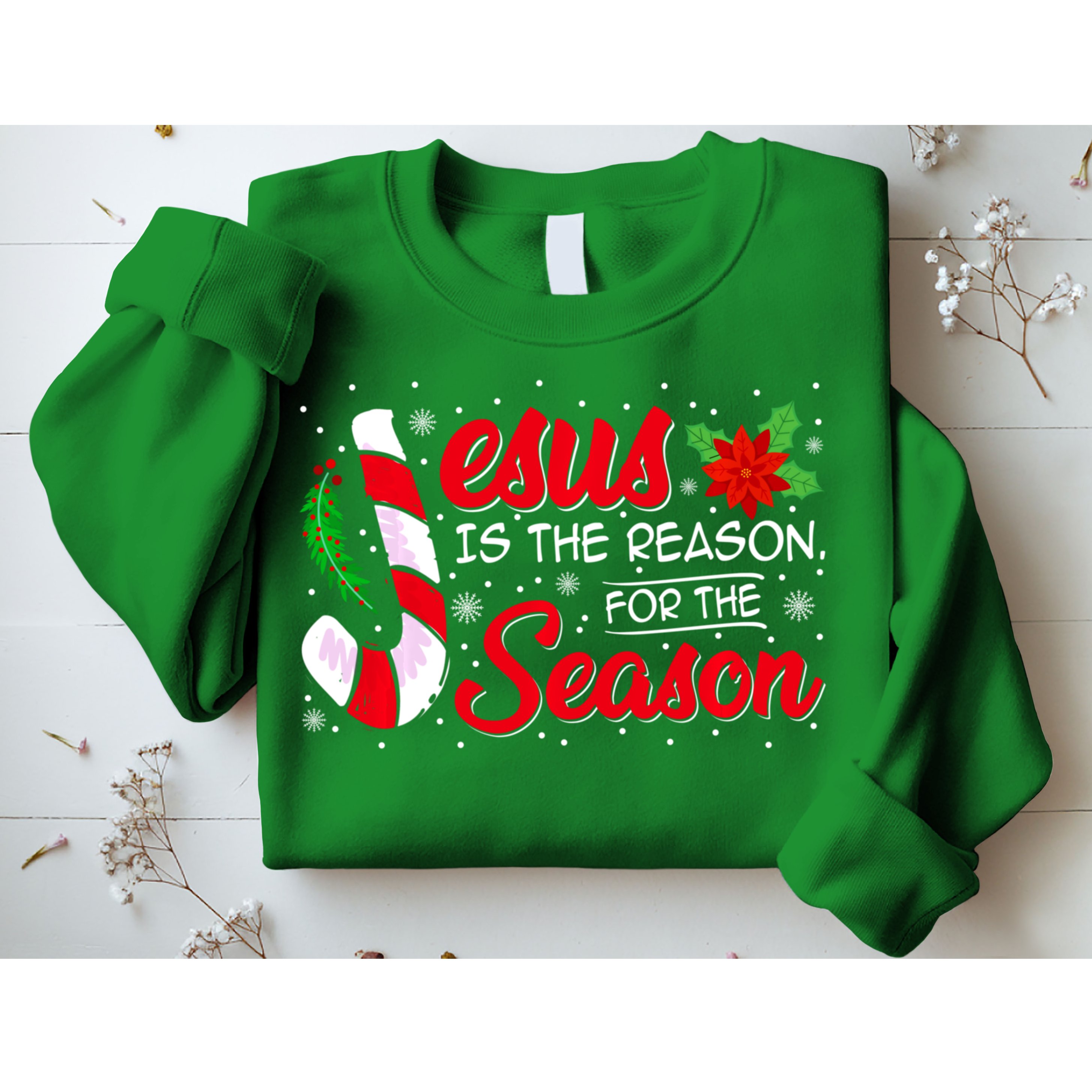 Jesus Is The Reason For The Season Christian Christmas Party Sweatshirt