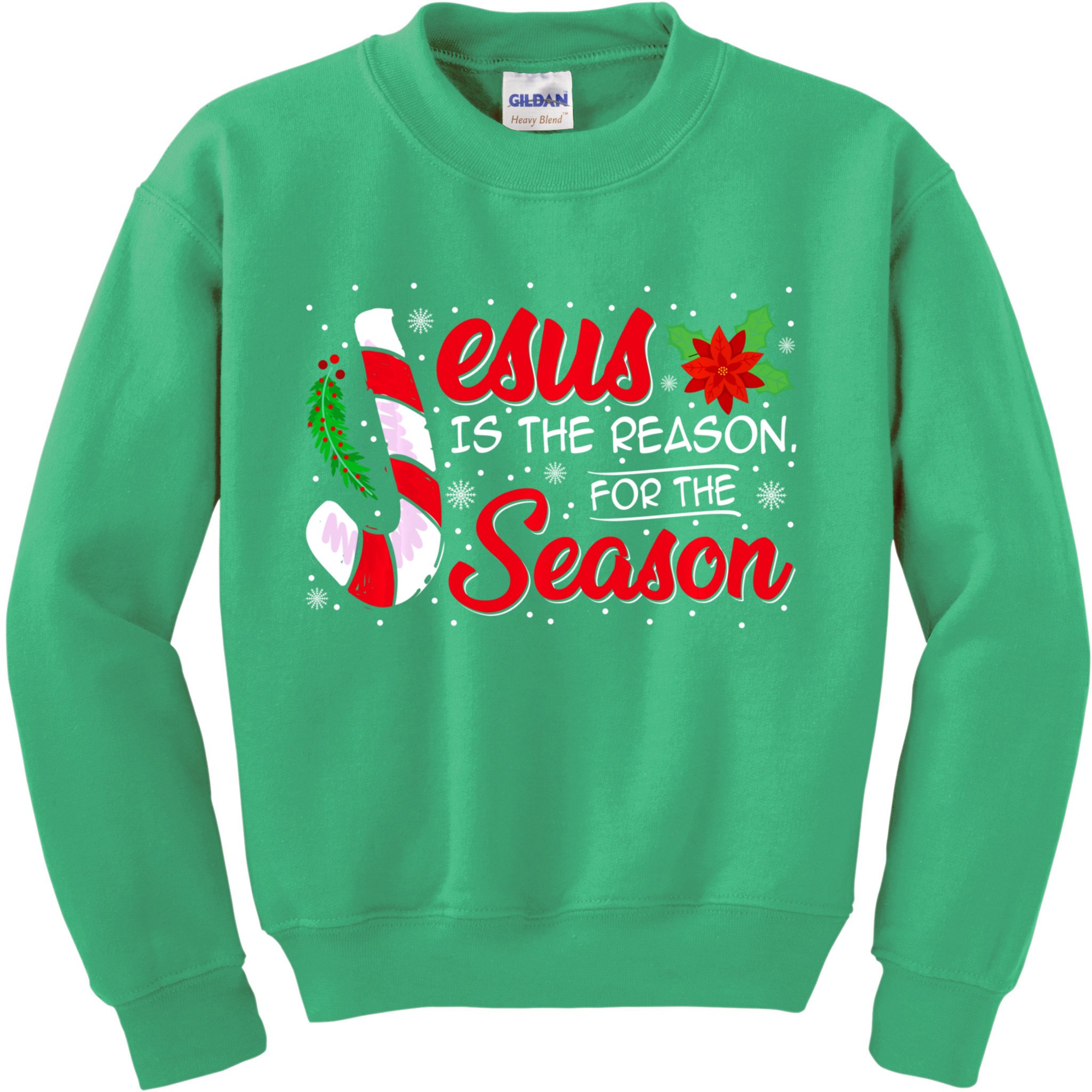 Jesus Is The Reason For The Season Christian Christmas Party Kids Sweatshirt